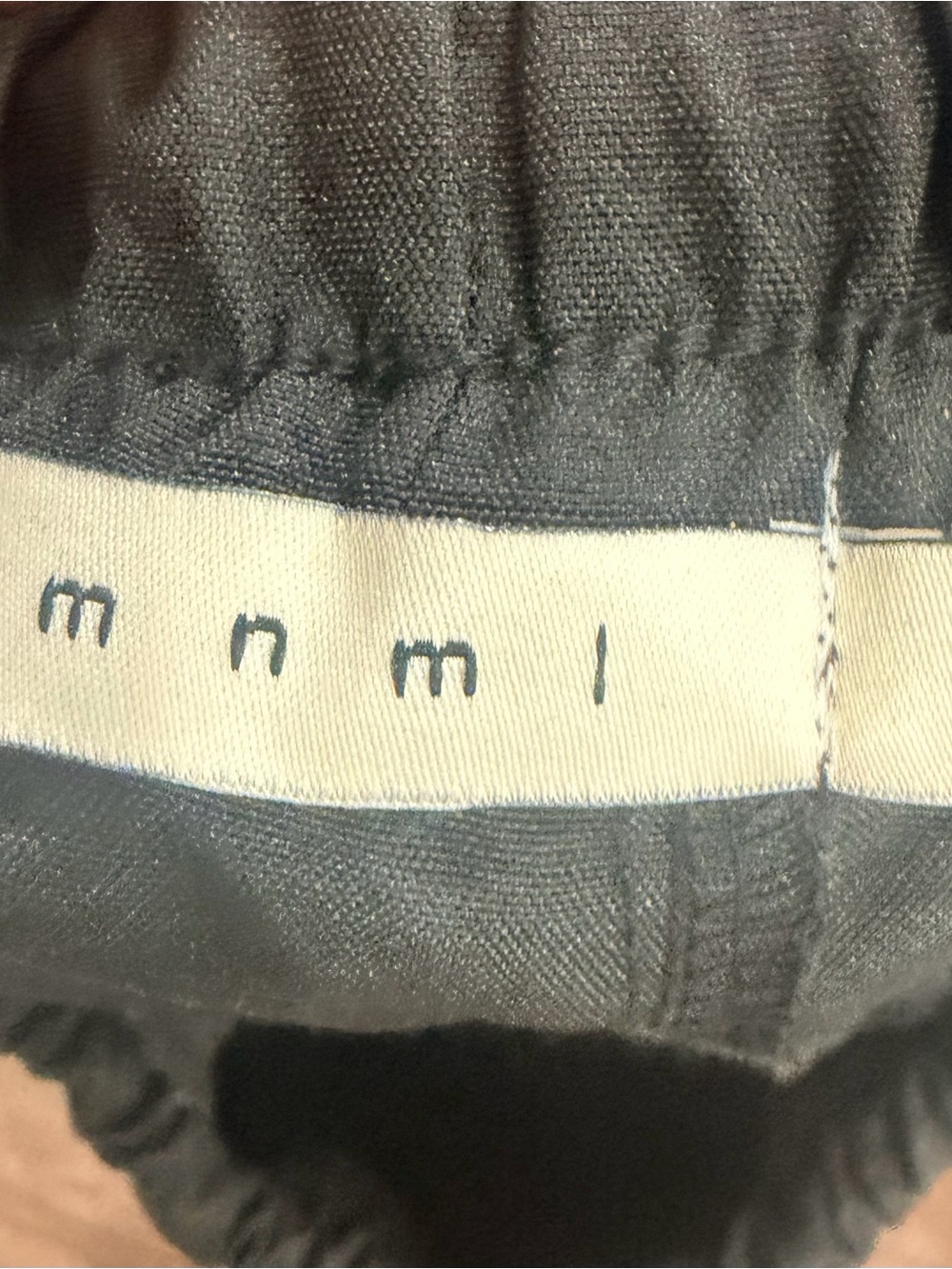 MNML Men's Front Pocket Geo Black Drawstring Cargo Shorts 0484 - Picture 6 of 6